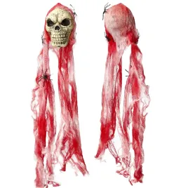 wiszaca-dekoracja-czaszka-z-welonem-pajaki-upior-halloween