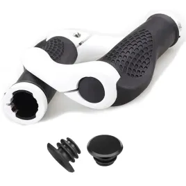 chwyty-kierownicy-rogi-gumowe-rowerowe-aluminiowe-biale-antyposlizgowe