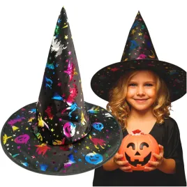 kapelusz-czarownicy-czarodzieja-wiedzma-kolorowe-dynie-halloween-karnawal
