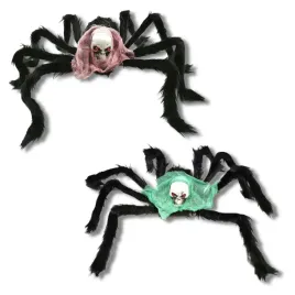 zestaw-2x-duzy-sztuczny-pajak-owlosiony-dekoracja-halloween-red-green-50-cm