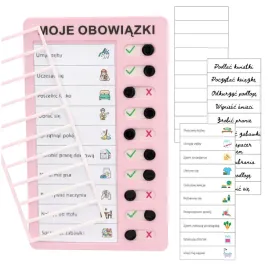 tablica-obowiazkow-motywacyjna-dla-dzieci-po-polsku-moje-obowiazki-rozowa