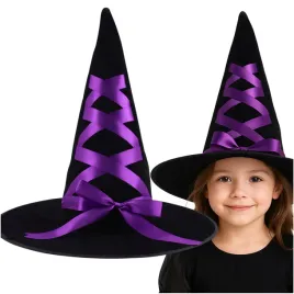 kapelusz-czarownicy-z-fioletowa-wstazka-kokardka-wiedzma-halloween-karnawal