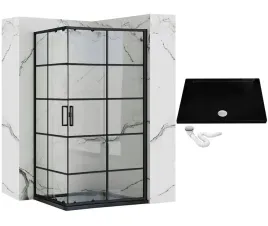 kabina-prysznicowa-czarna-narozna-rozsuwana-concept-double-80x100-brodzik