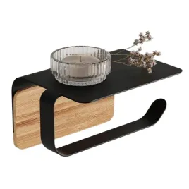 uchwyt-na-papier-toaletowy-z-polka-czarny-bambus-bez-wiercenia