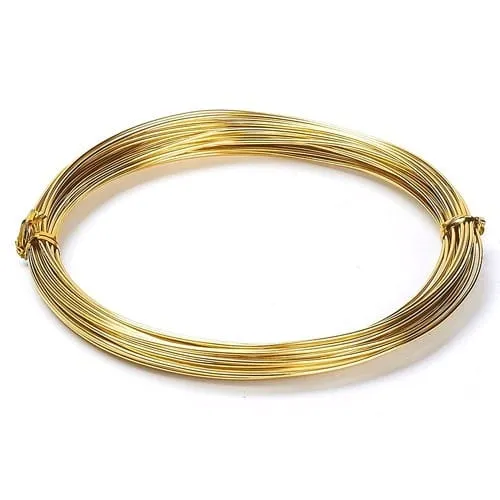 DJ53-Drut jubilerski ozdobny aluminiowy 1mm 10m - Złoty