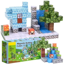 klocki-magnetyczne-3d-kostki-budowlane-pixele-zestaw-100-el-domek