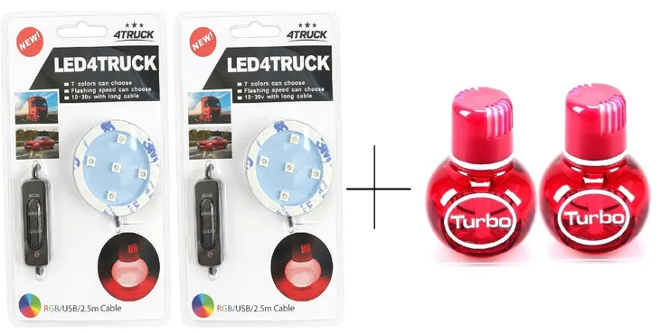 Zestaw- 2 x Podświetlenie LED pod zapach , 2x zapach Dromader!