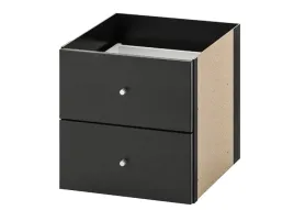 ikea-kallax-wklad-z-2-szufladami-czarnybraz-33x33-cm