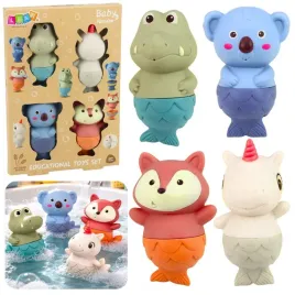 zestaw-zabawki-do-kapieli-zwierzatka-syrenki-gumowe-4-szt-lean-toys