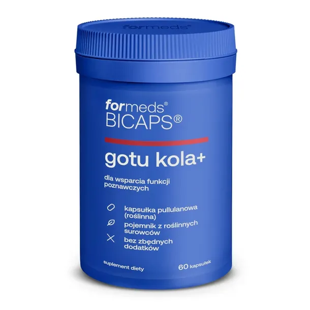 ForMeds BICAPS Gotu Kola+ 60 kaps. CYTYKOLINA PAMIĘĆ KONCENTRACJA KRĄŻENIE