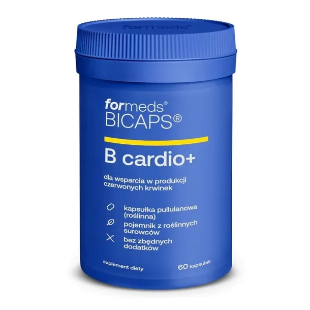 ForMeds BICAPS B Cardio+ 60 kaps. B6 B9 B12 Folian Inulina SERCE KRĄŻENIE