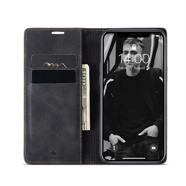 etui-z-klapka-spacecase-wallet-case-skorzane-case-do-iphone-xr-stan-nowy-material-skora-ekologiczna