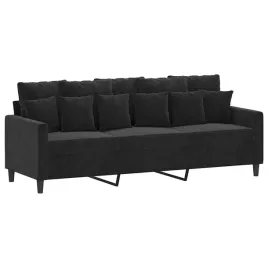 sofa-aksamitowa-3-osobowa-czarna-198x77x80-cm