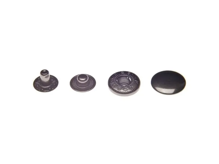 Napa Zatrzask Metalowy Alfa 15 mm Czarny nikiel 10 kpl do Kurtek, Torebek