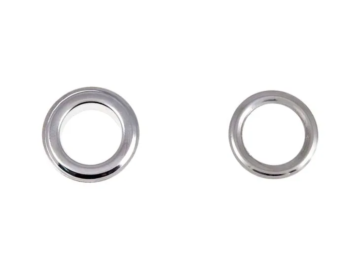 Oczka kaletnicze, metalowe 10x15mm, SREBRNE 20 Kpl