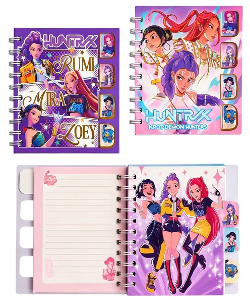Kolorowy notes Kpop HUNTRIX notatnik twarda okładka