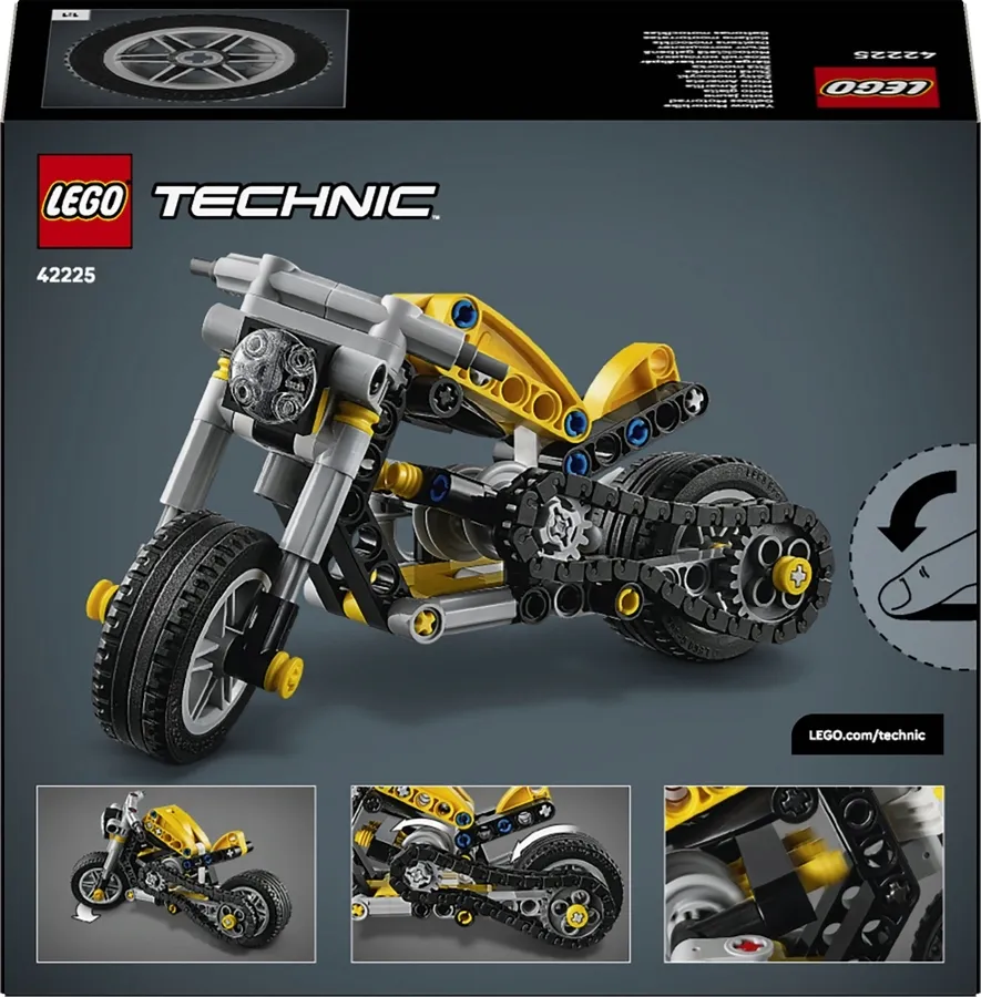 lego-technic-42225-zolty-motocykl-stan-nowy