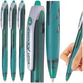 dlugopis-olejowy-z-zatyczka-zielony-rexgrip-biurowy-szkolny-pilot-3-szt