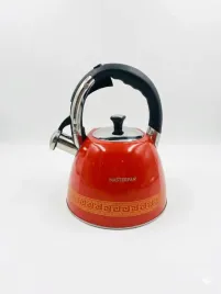 czerwony-czajnik-emaliowany-masterpan-zloty-grecki-wzor-indukcja-gaz-3l