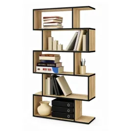 regal-stojacy-90x162-sonoma-czarny-nowoczesny-regal-na-ksiazki-polki-salon