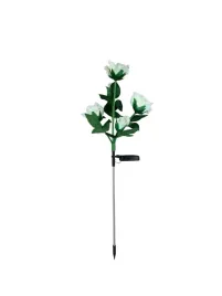 dekoracyjna-lampa-solarna-ogrodowa-biala-roza-na-trzonku-led