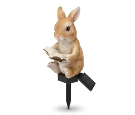 solarna-lampa-ogrodowa-krolik-czytajacy-ksiazke-led