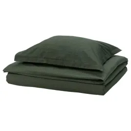 komplet-poscieli-150x200-50x60-bawelna-ciemnozielony-ikea-luktvicker