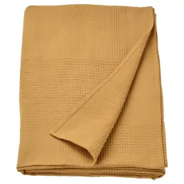 narzuta-na-lozko-zolty-zoltobezowy-bawelna-150x250-ikea-indira
