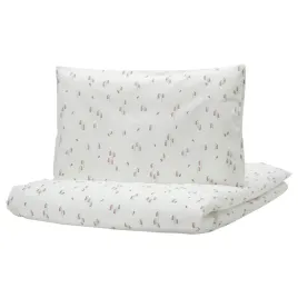 komplet-poscieli-dla-niemowlat-110x125-bialy-rozowe-kwiatki-ikea-guldvavare