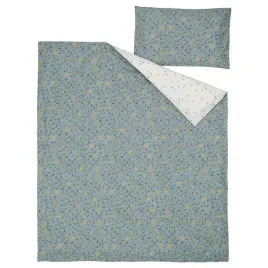komplet-poscieli-dla-niemowlat-110x125-niebieski-kwiaty-ikea-guldvavare
