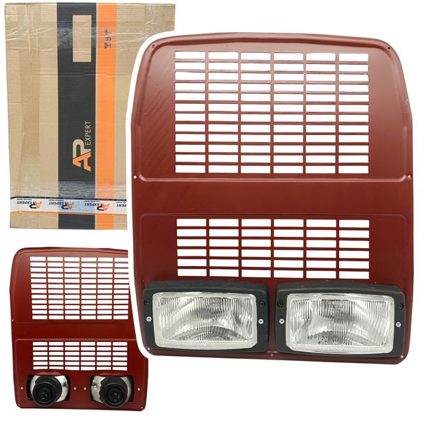 URSUS C-330 KOMPLETNA SIATKA MASKI GRILL PRZEDNI Z LAMPAMI + ŻARÓWKI H4