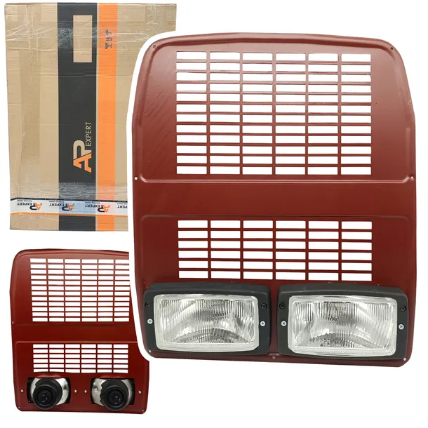 URSUS C-330 KOMPLETNA SIATKA MASKI GRILL PRZEDNI Z LAMPAMI + ŻARÓWKI H4