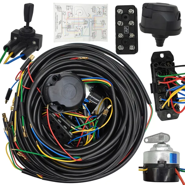 INSTALACJA ELEKTRYCZNA NA ALTERNATOR DO URSUS C-360 KOMPLETNA GRUBE KABLE