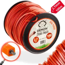zylka-do-kosy-spalinowej-wykaszarki-27mm-100m-kwadrat-zbrojona-demon