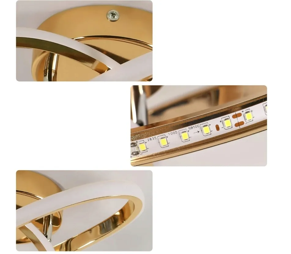 lampa-wiszaca-led-plafon-zlota-3kolory-loft-nowoczesna-wstega-okregi-30cm-stan-nowy