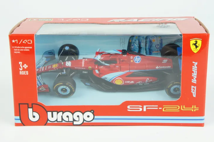Model 1:43 Charles Leclerc Ferrari SF-24 #16 2nd Miami GP 2024 / Bburago