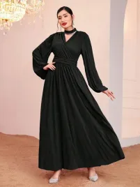 lc26102-shein-sukienka-maxi-plisowana-zdobiony-dekolt-4-l