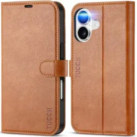 tucch-etui-skorzane-z-klapka-do-iphone-16-portfel-rfid-stojak-jasny-braz
