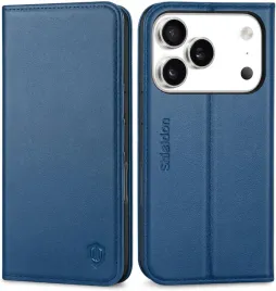 shieldon-naturalne-etui-skorzane-do-iphone-17-pro-z-klapka-niebieskie