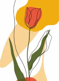 plakat-40x55cm-przerysowany-tulipan