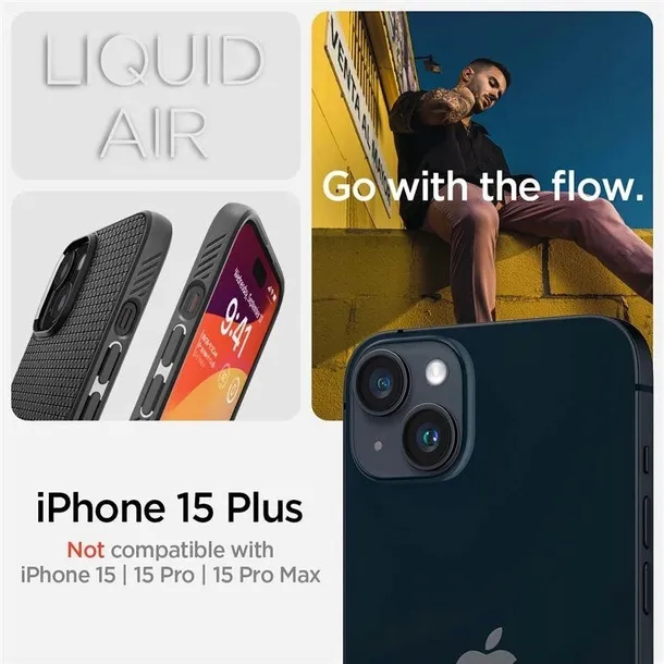 spigen-liquid-air-etui-do-iphone-15-plus-matte-black-funkcje-ladowanie-indukcyjne-pochlanianie-wstrzasow