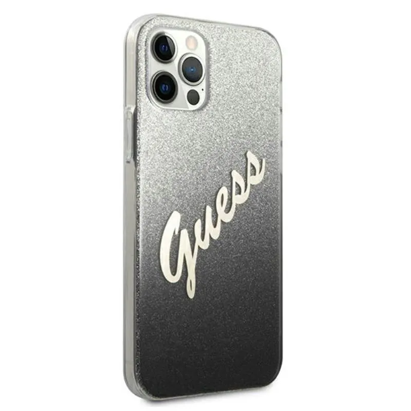 guess-glitter-gradient-script-etui-iphone-12-pro-max-czarny