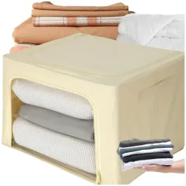 organizer-do-szafy-100l-na-posciel-i-ubrania-ze-stelazem-kremowy