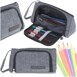 piornik-szkolny-dwukomorowy-saszetka-kosmetyczka-rozkladany-3w1-szary
