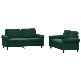 sofa-wypoczynkowa-aksamitowa-2-osobowa-ciemnozielona-140-cm