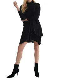 w13212-sukienka-czarna-przed-kolano-koronka-falbany-dlugi-rekaw-xs