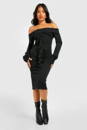 lc42107-boohoo-petite-dzianinowa-sukienka-midi-odkryte-ramiona-falbana-m