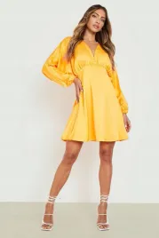 cc13205-boohoo-satynowa-sukienka-przed-kolano-dlugi-rekaw-xl