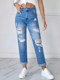 fc27301-shein-proste-jeansy-damskie-z-wysokim-stanem-przetarcia-dziury-s