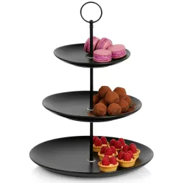 patera-porcelanowa-czarna-3-pietrowa-34-cm